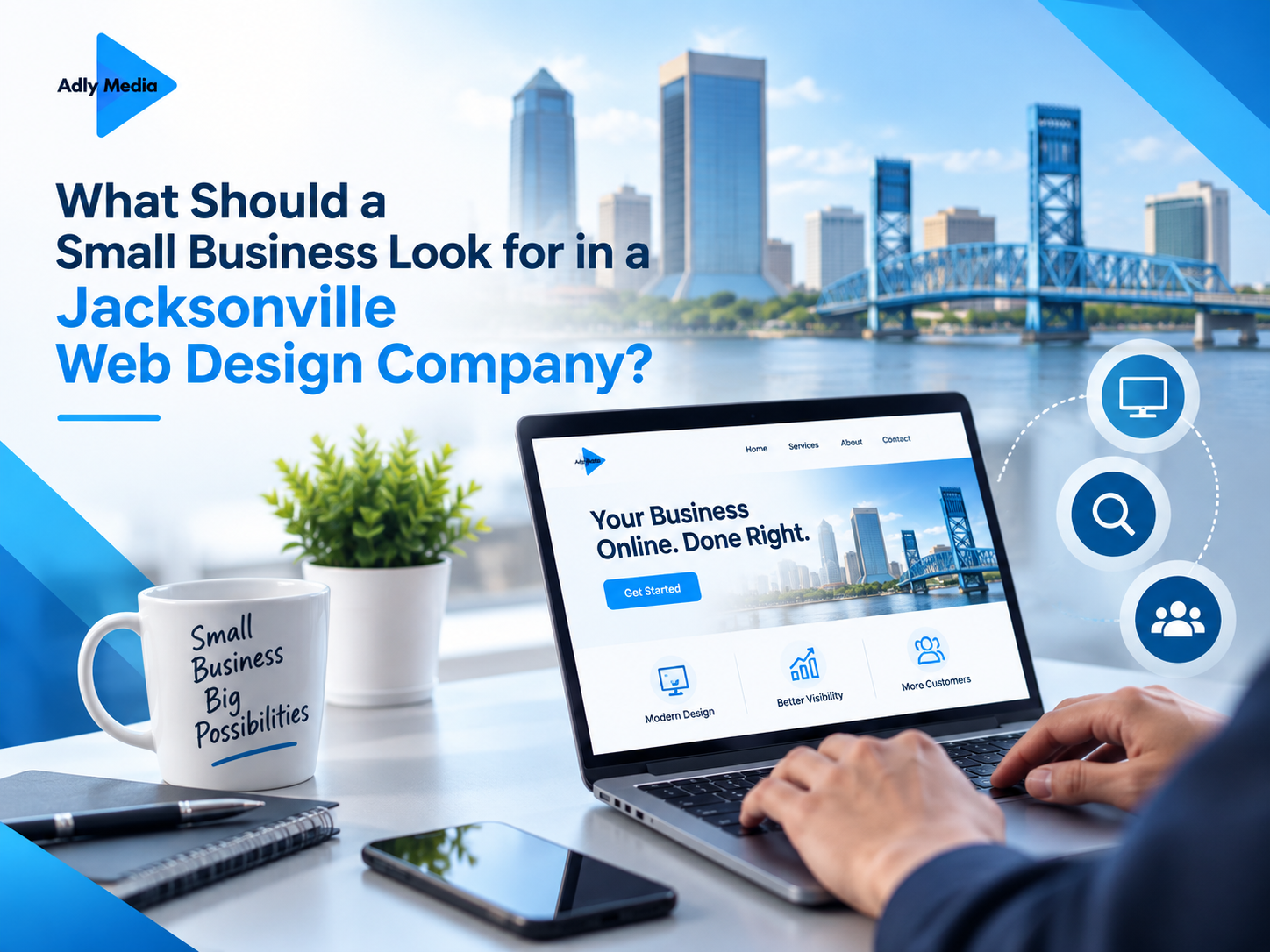 Small business choosing a Jacksonville web design company